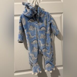 Carter's Cozy Blue Dinosaur Footie